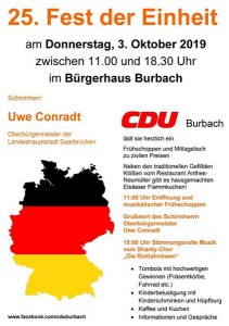 Fest zum Tag der Deutschen Einheit-CDU Ortsverband Burbach