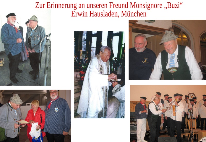 Erinnerungen an Monsignore Erwin Hausladen, München genannt "BUZI" Grußkarte vom 02.02.2015