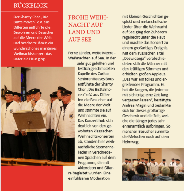Adventskonzert Cts Seniorenhaus Bous Cts Hauszeitung Ausgabe 1-2020
