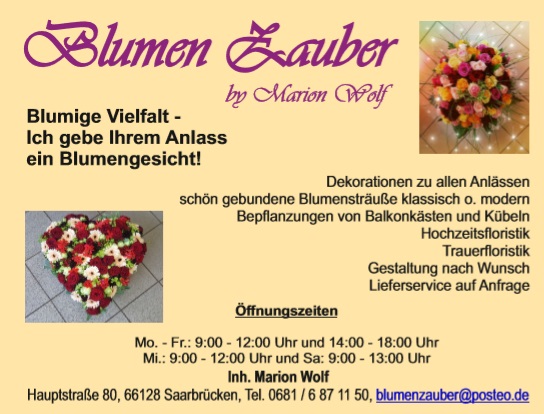 Blumen Zauber by M. Wolf, 66128 Saarbrücken